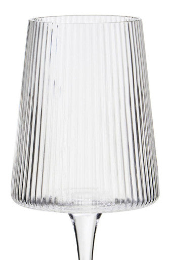 Set of Four Ribbed Wine Glasses Eldon