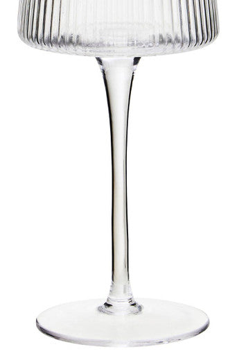 Set of Four Ribbed Wine Glasses Eldon