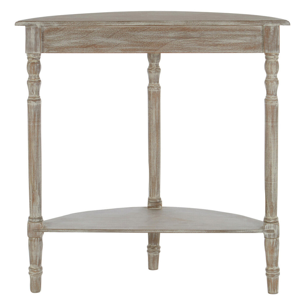 Heritage Natural Wash Wooden Half Moon Console Table