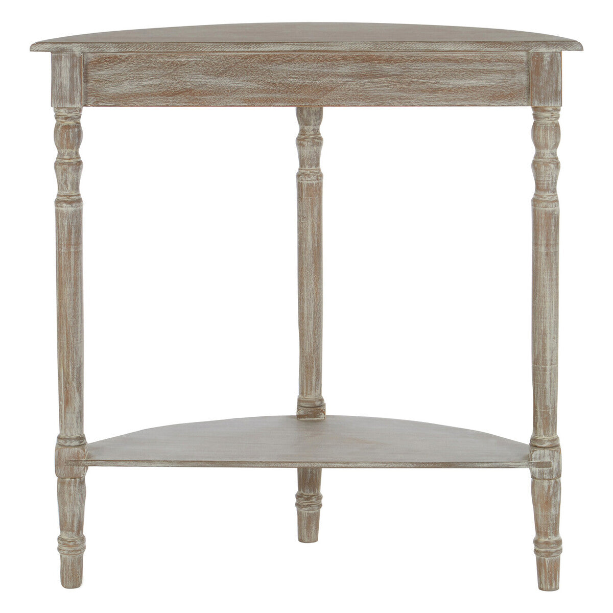 Heritage Natural Wash Wooden Half Moon Console Table