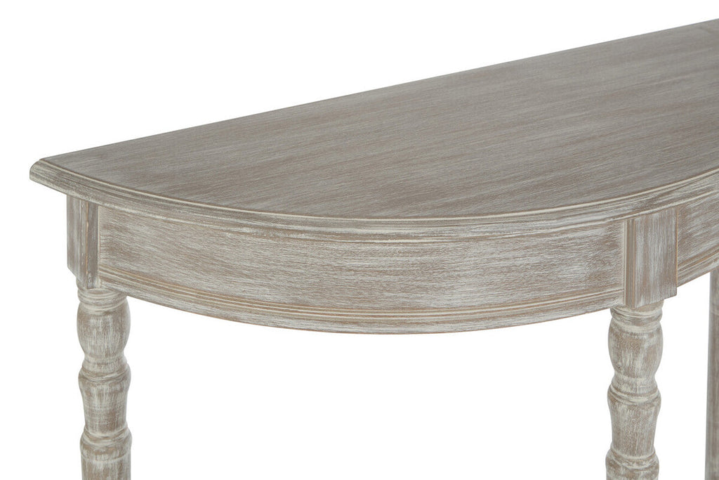 Heritage Natural Wash Wooden Half Moon Console Table