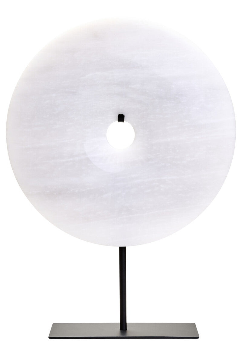 Grey Marble Disc Sculpture Zoro