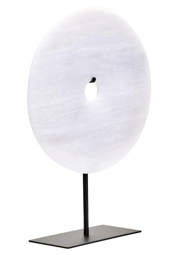 Grey Marble Disc Sculpture Zoro