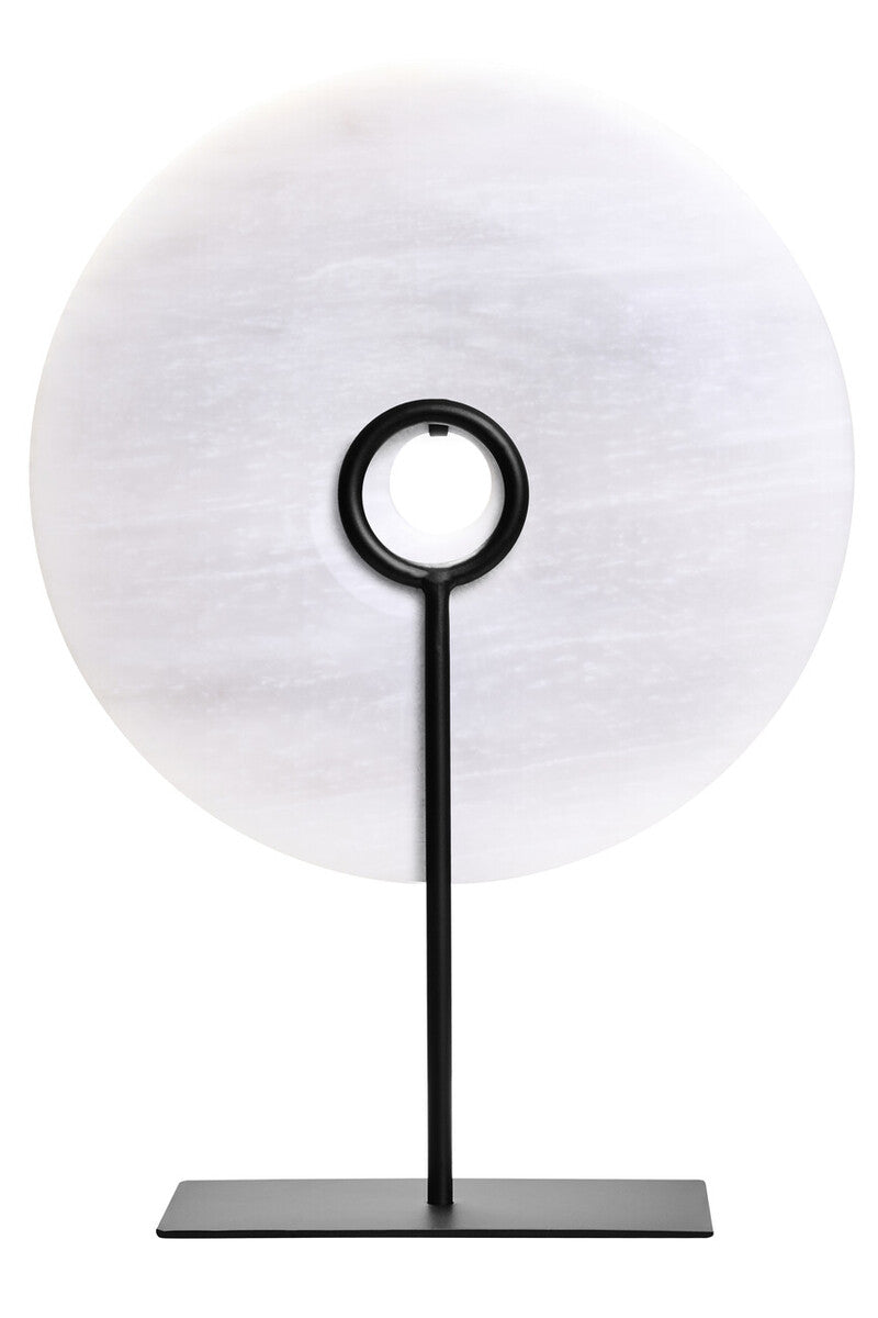 Grey Marble Disc Sculpture Zoro