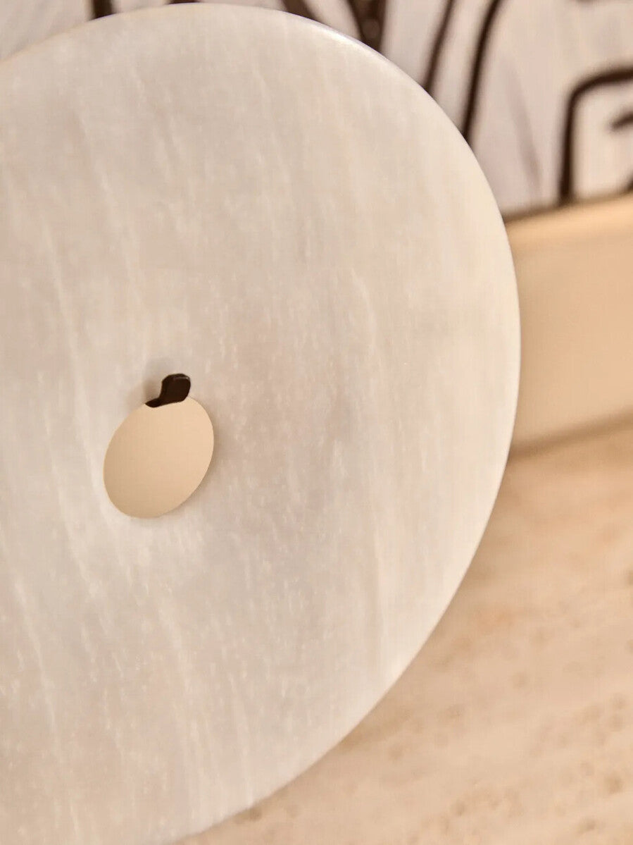 Grey Marble Disc Sculpture Zoro