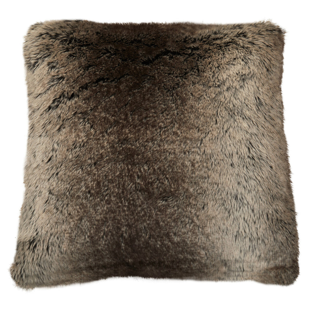 Bosie Mocha Ombre Square Fur Cushion | Lamina