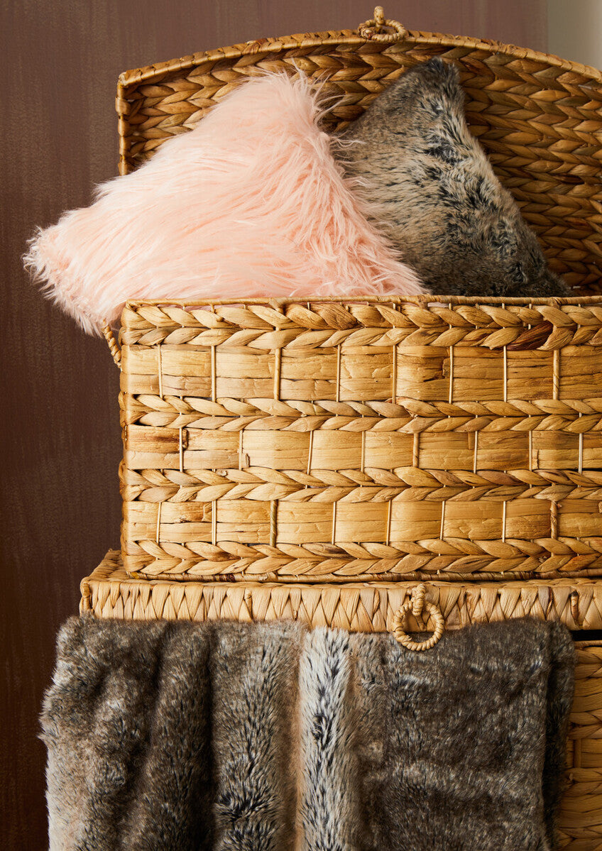 Bosie Mocha Ombre Square Fur Cushion | Lamina