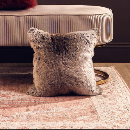 Bosie Mocha Ombre Square Fur Cushion | Lamina