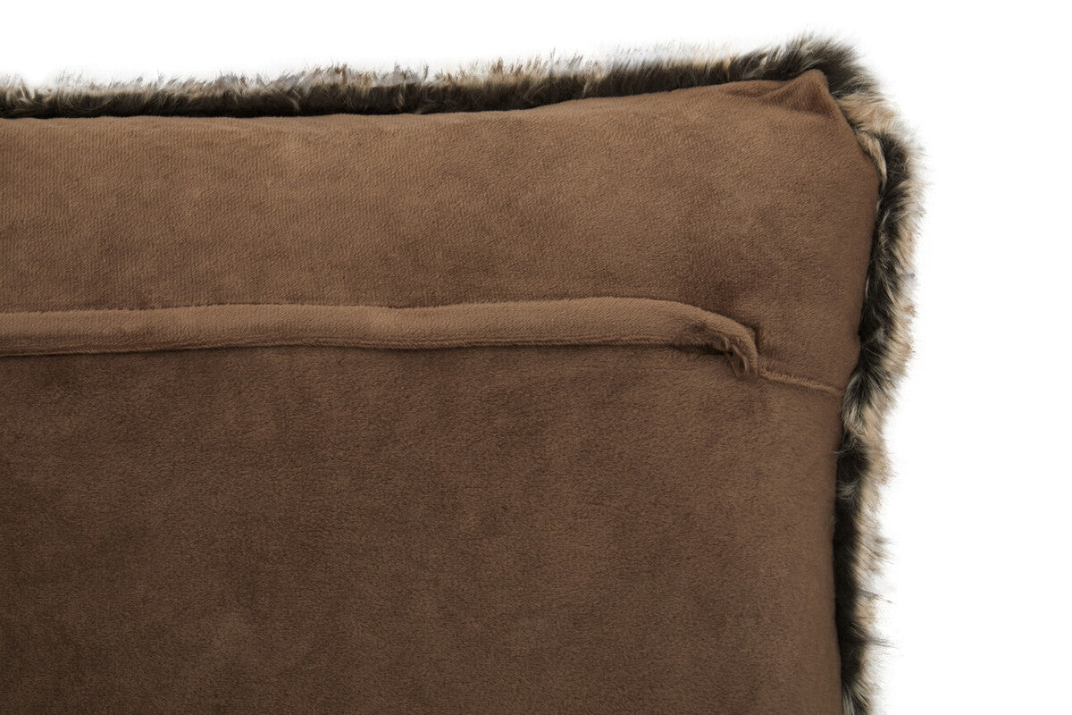 Bosie Mocha Ombre Square Fur Cushion | Lamina