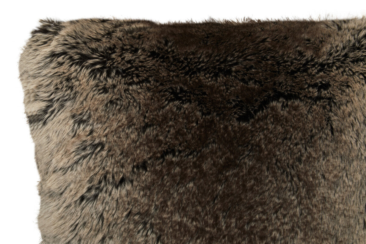 Bosie Mocha Ombre Square Fur Cushion | Lamina