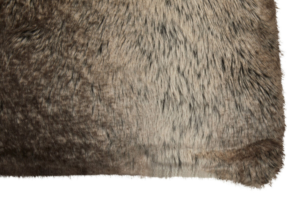 Bosie Mocha Ombre Square Fur Cushion | Lamina