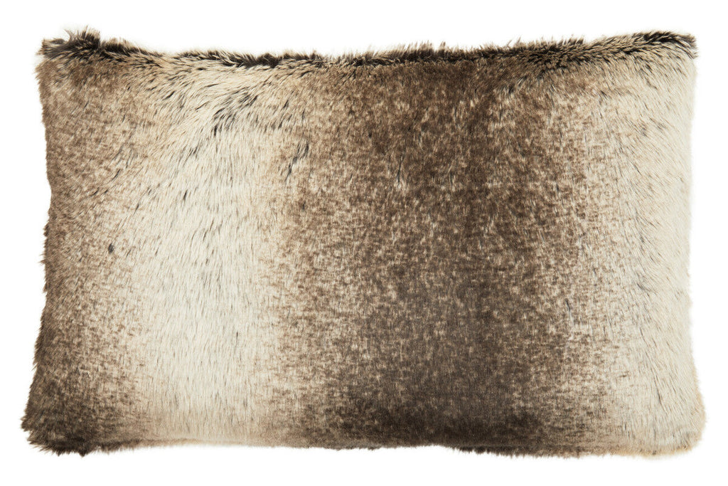 Bosie Mocha Ombre Rectangular Fur Cushion | Lamina