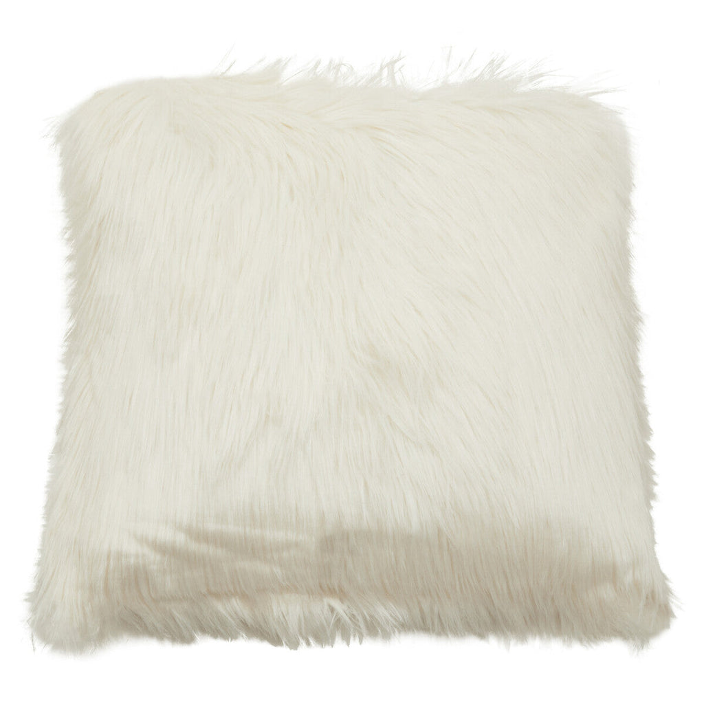 Bosie Cream Square Fur Cushion Lamina