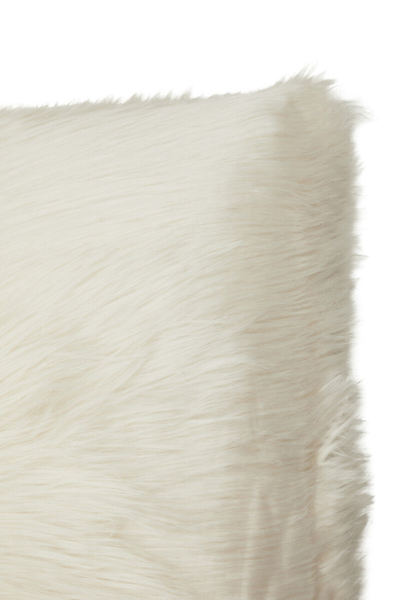 Bosie Cream Square Fur Cushion Lamina