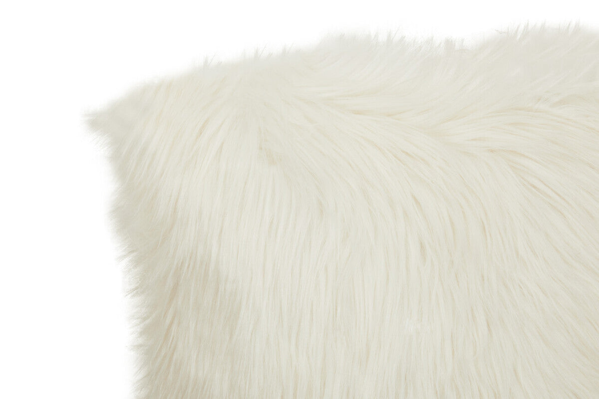 Bosie Cream Square Fur Cushion Lamina