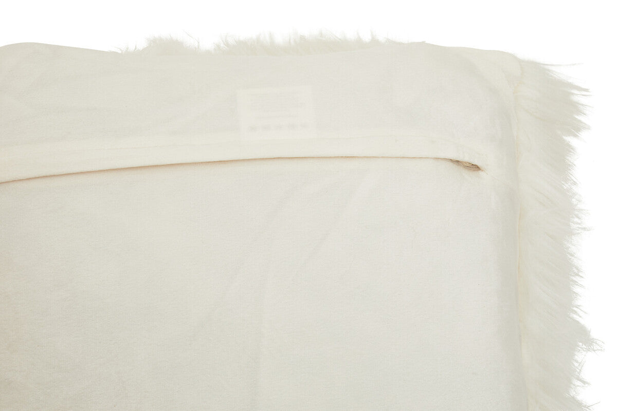 Bosie Cream Square Fur Cushion Lamina