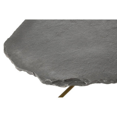 Grey Stone Top Coffee Table with Tripod Geometric Base | Rany