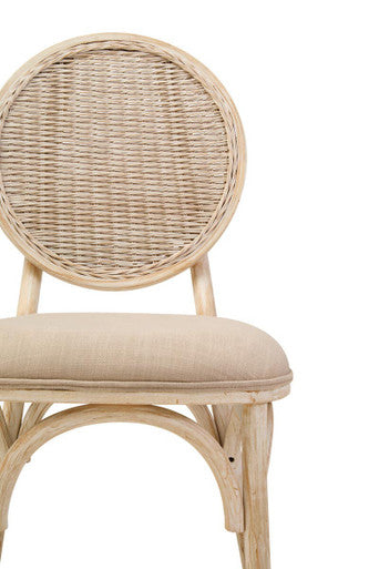 White Wash Elm Wood Dining Chair | Cebu