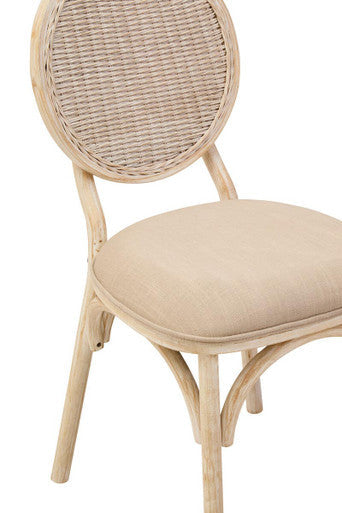 White Wash Elm Wood Dining Chair | Cebu