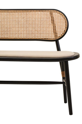 Cebu Natural Cane Bench with Cane Back