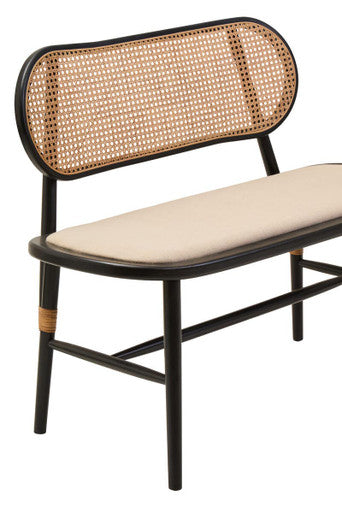Cebu Natural Cane Bench with Cane Back