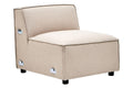 Natural Fabric Armless Modular Sofas | Toulouse