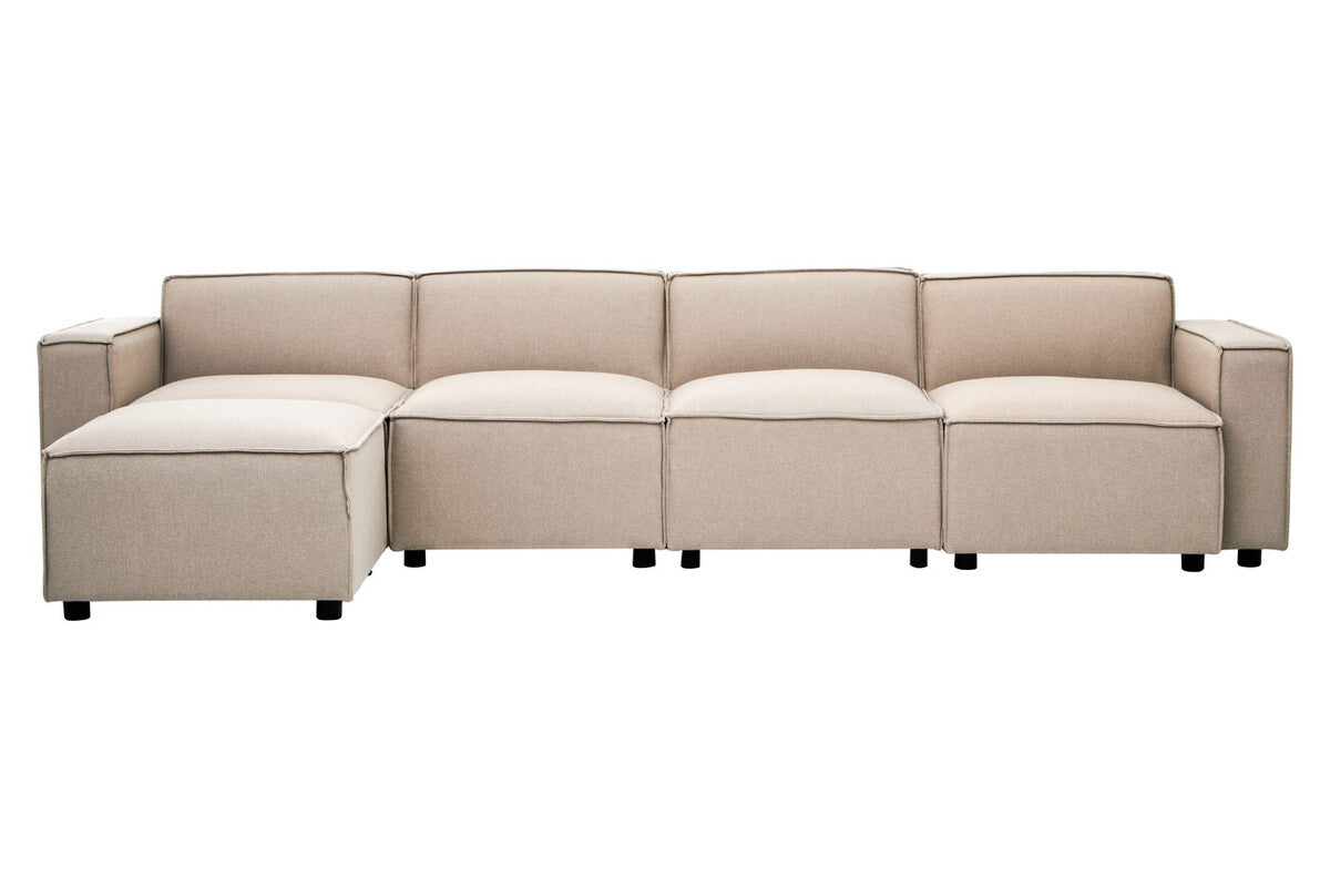 Natural Fabric Armless Modular Sofas | Toulouse