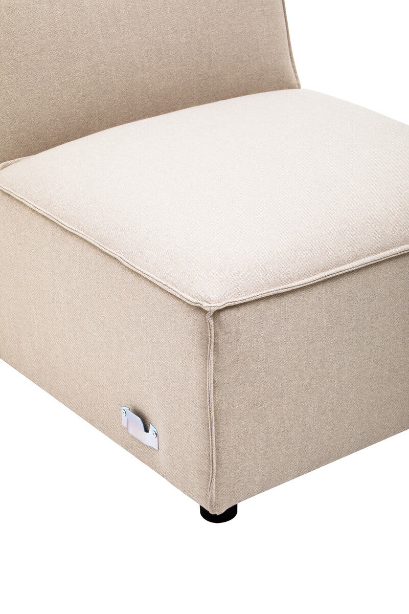 Natural Fabric Armless Modular Sofas | Toulouse
