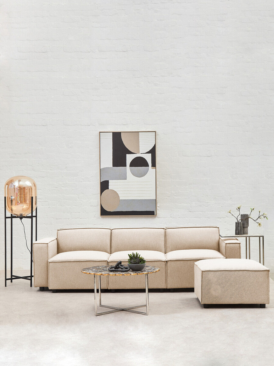 Cream Fabric Armless Modular Sofas | Toulouse
