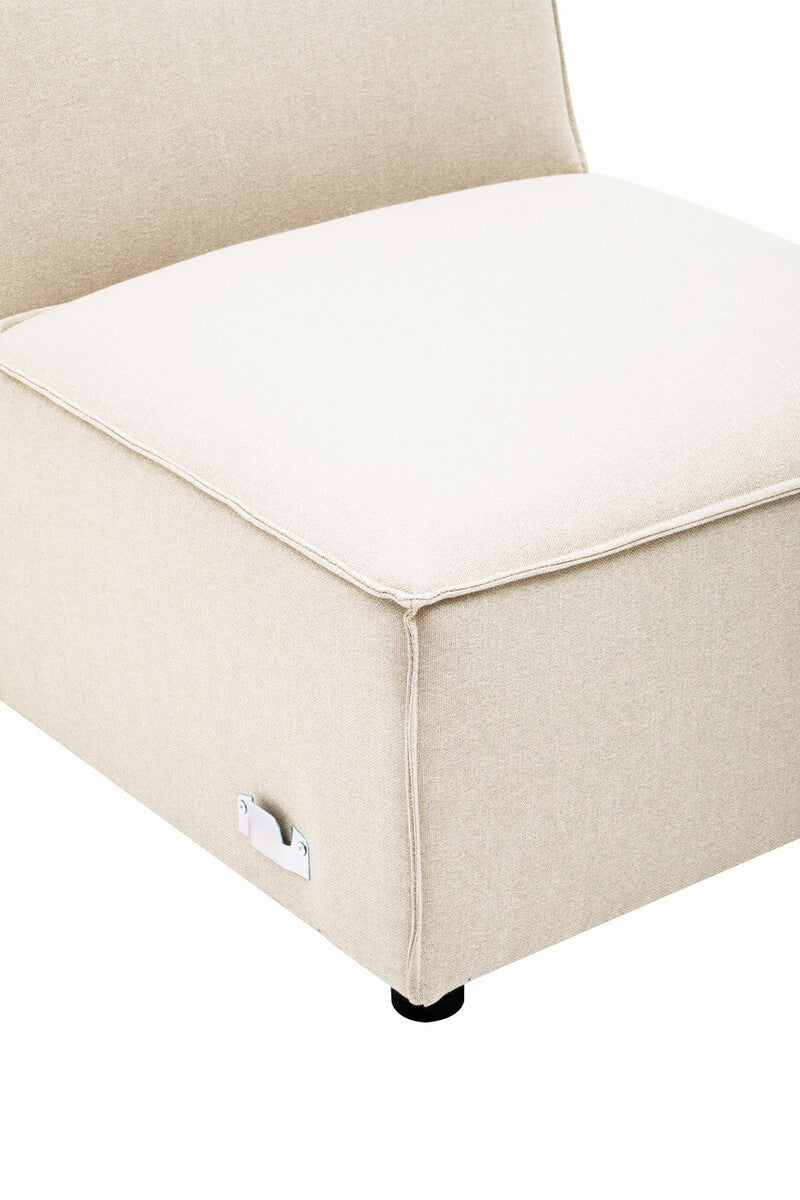 Cream Fabric Armless Modular Sofas | Toulouse