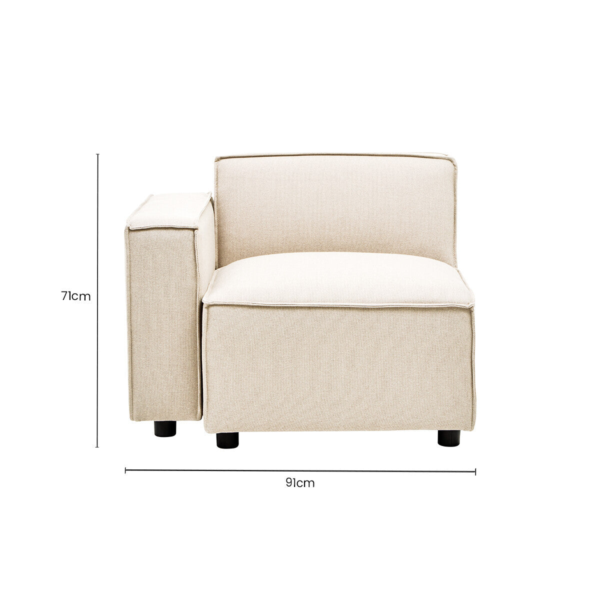 Cream Fabric Left Arm Modular Sofas | Toulouse