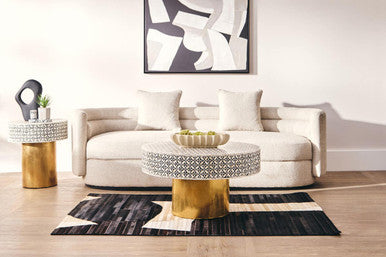 3 Seater Ivory Linen Curved Sofa | Oratino