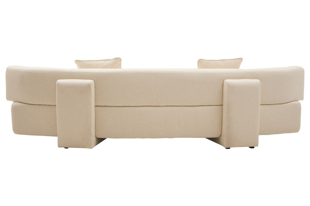 3 Seater Cream Linen Sofa | Ozzano