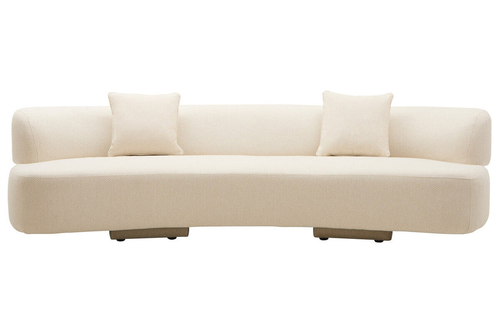 3 Seater Cream Linen Sofa | Ozzano