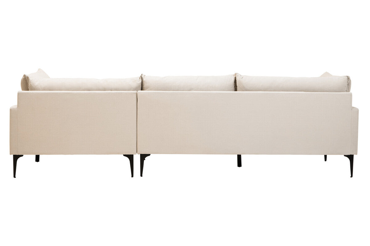 3 Seater Cream Right Chaise Sofa | Comfee