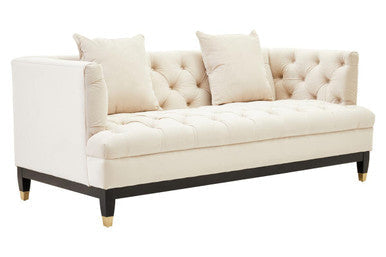 2 Seat Ivory Fabric Sofa Sefira