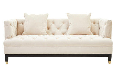 2 Seat Ivory Fabric Sofa Sefira