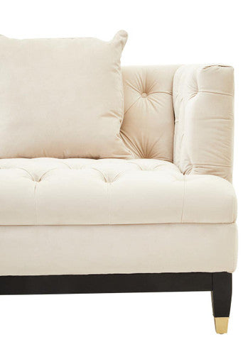 2 Seat Ivory Fabric Sofa Sefira
