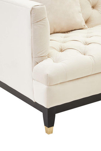 2 Seat Ivory Fabric Sofa Sefira