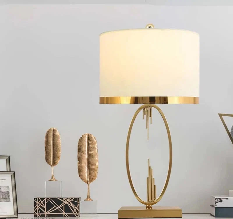 Modern Metal Pipe Shape Table Lamps
