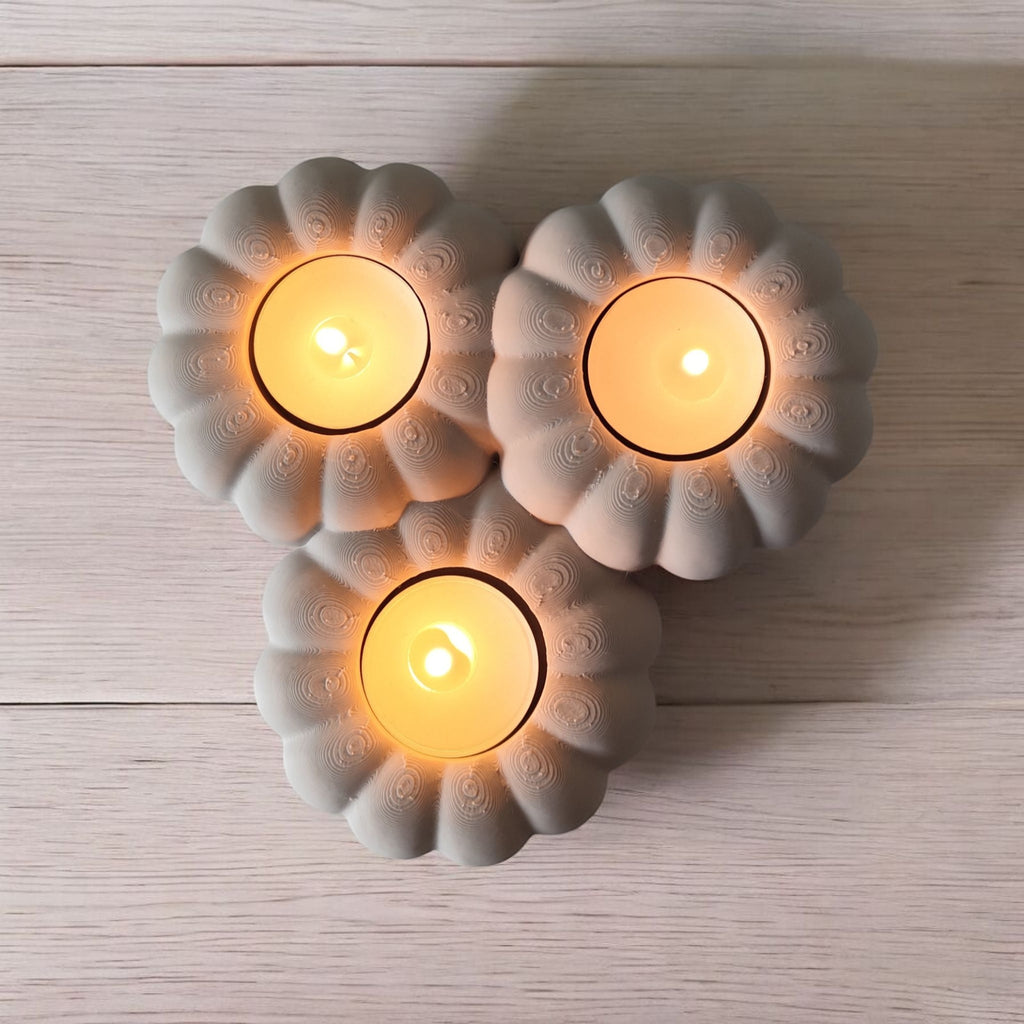 Autumnal Pumpkin Tealight Holder | Triple Tealight Design | Cozy Fall Decor