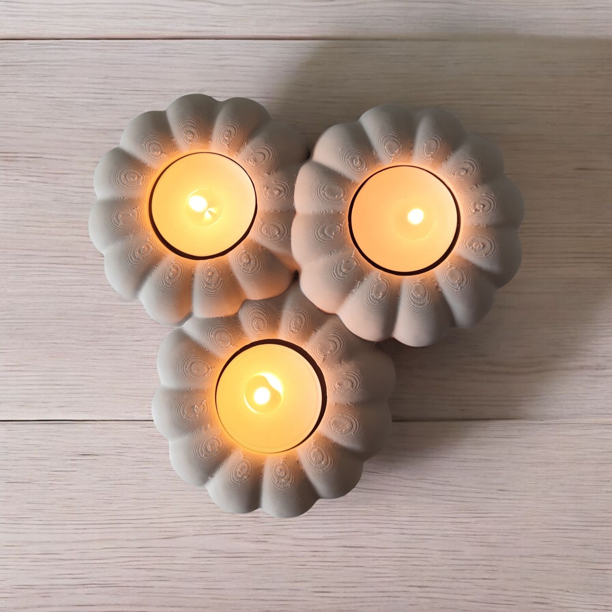 Autumnal Pumpkin Tealight Holder | Triple Tealight Design | Cozy Fall Decor