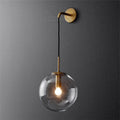 Sizzle Mid-Century Glass Globe Hanging Wall Light - Amber/Smoke/Clear
