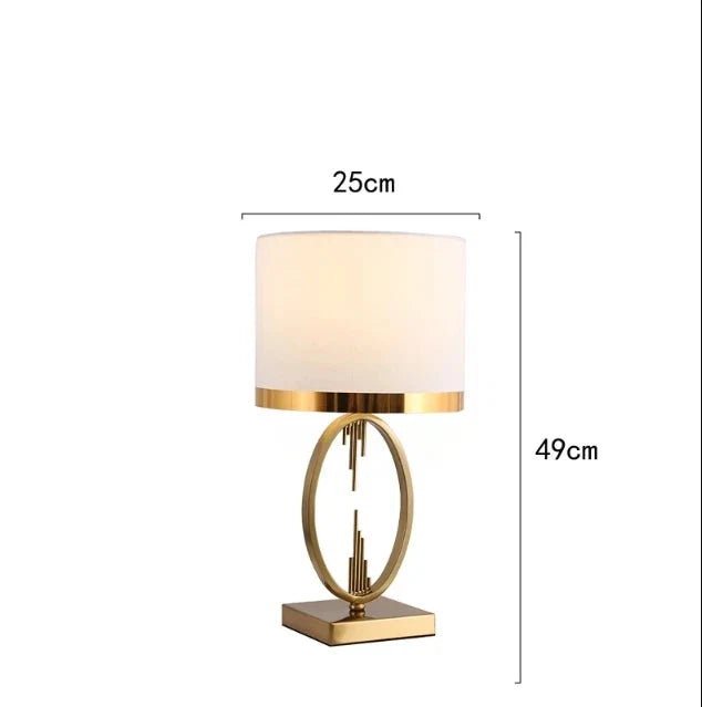 Modern Metal Pipe Shape Table Lamps