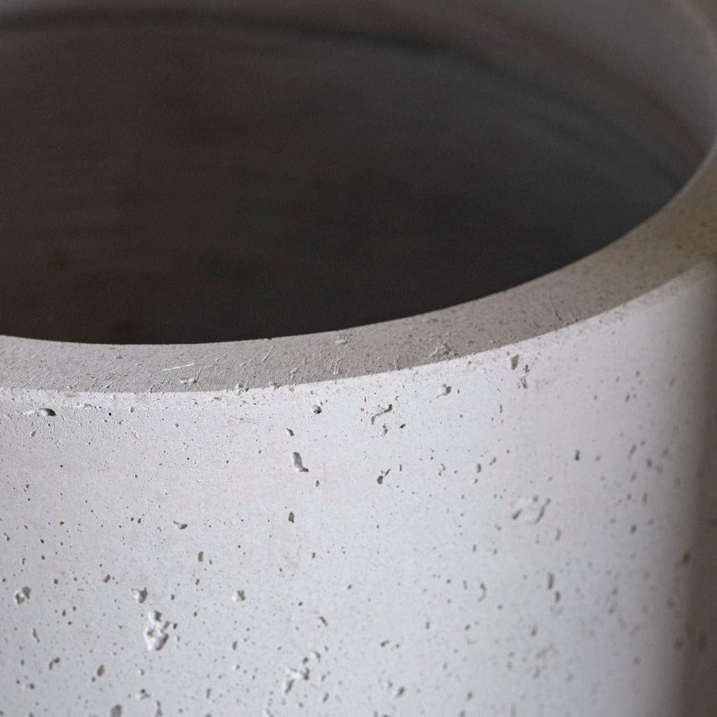 Aurella | White Mist – 100cm XXL Concrete Cylinder Planter – 621L Round Plant Pot