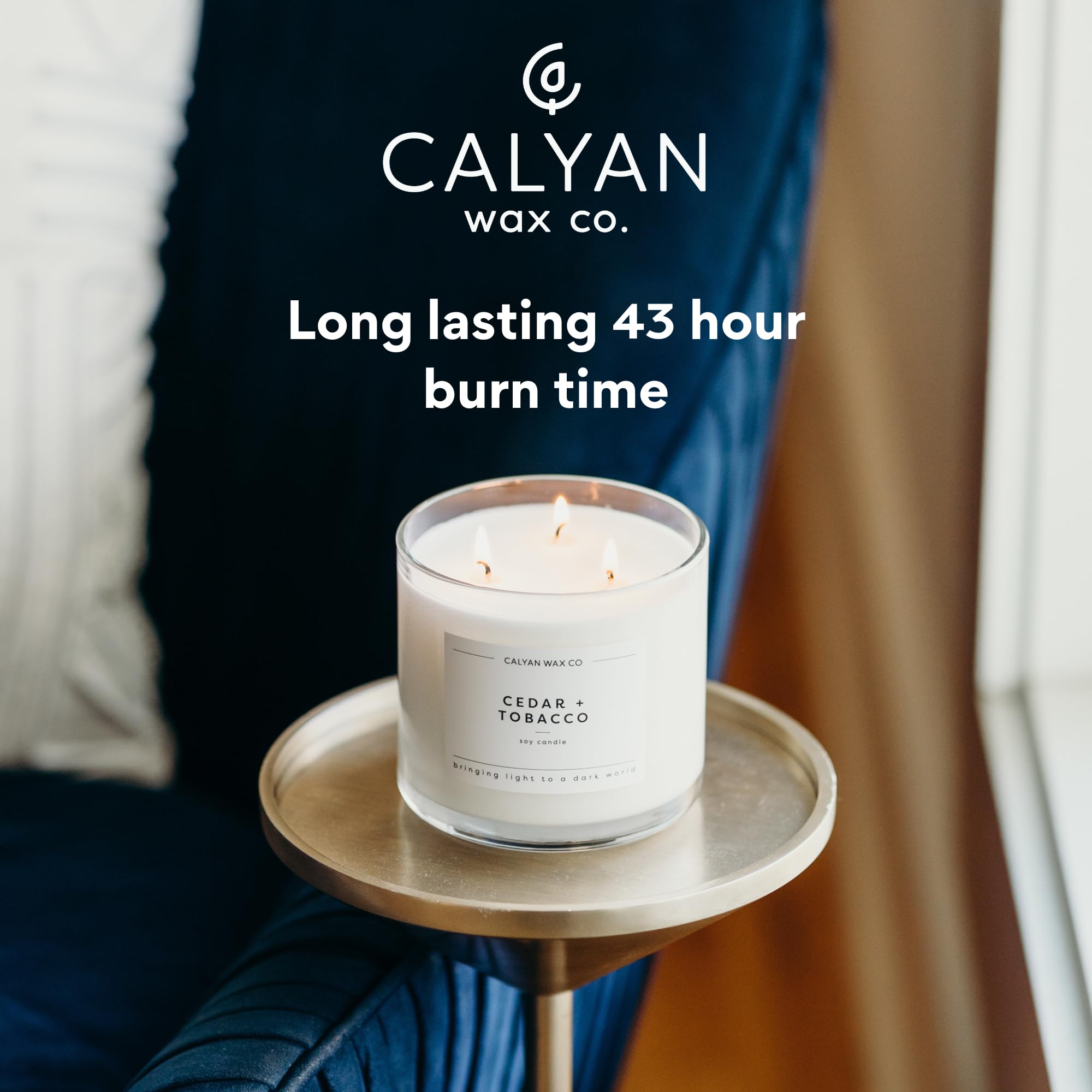 Calyan Wax Co. Apples & Maple Bourbon 3 Wick Soy Candle – 14.9oz