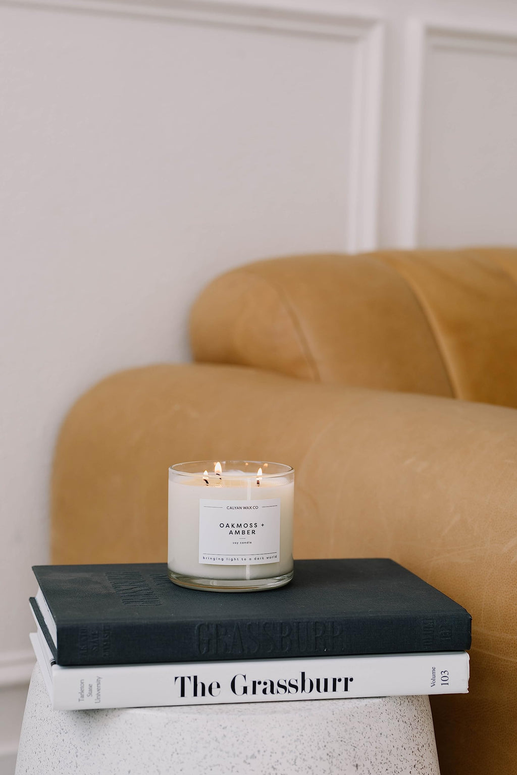 Calyan Wax Co. Apples & Maple Bourbon 3 Wick Soy Candle – 14.9oz