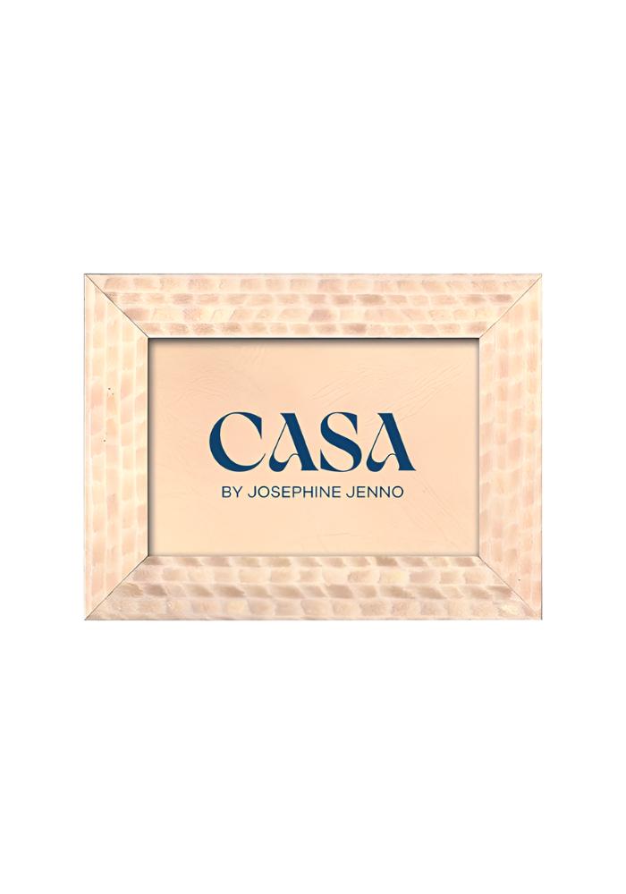 Cream and Beige Patterned Photo Frame 6x4"