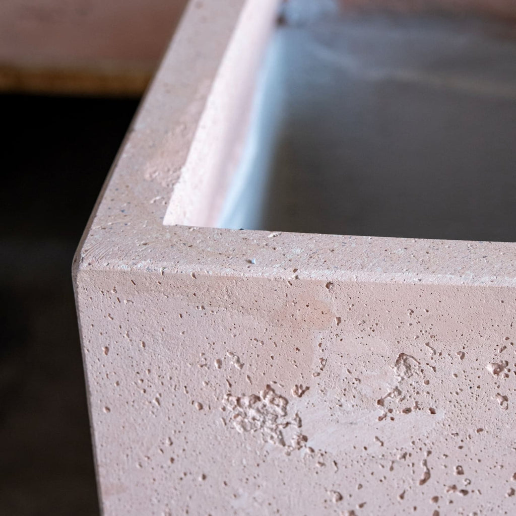 Cubrosa | Blushstone – 20cm Square Concrete Planter – 4L Cube Plant Pot