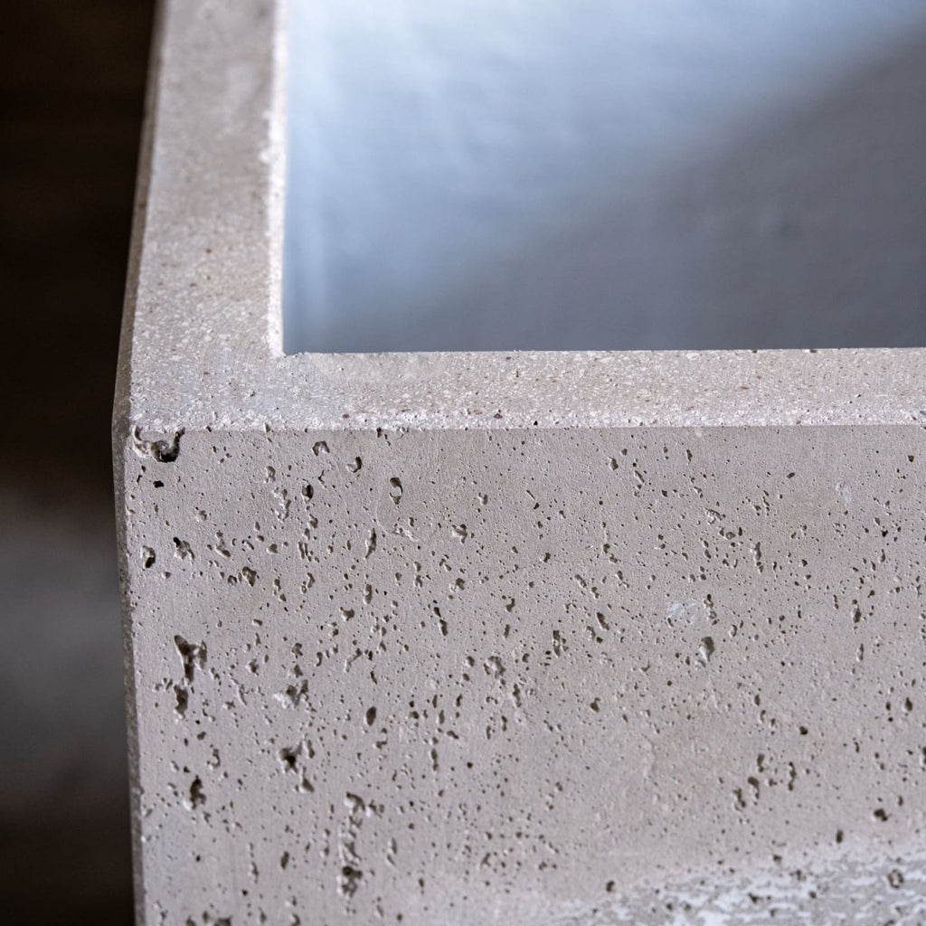 Cubrosa | Truffle – 70cm Large Square Concrete Planter – 246L Modern Outdoor Plant Pot